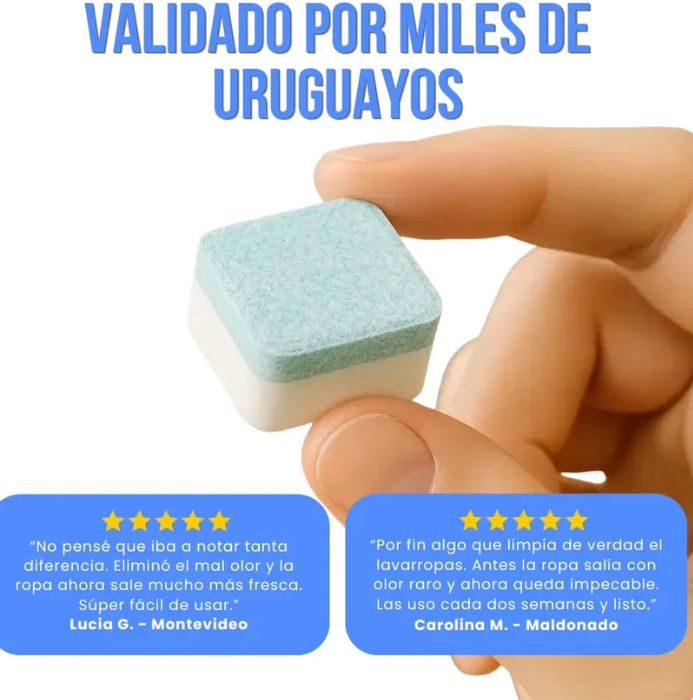 12 Pastillas Limpia Lavarropas Limpieza Profunda Elimina Olores