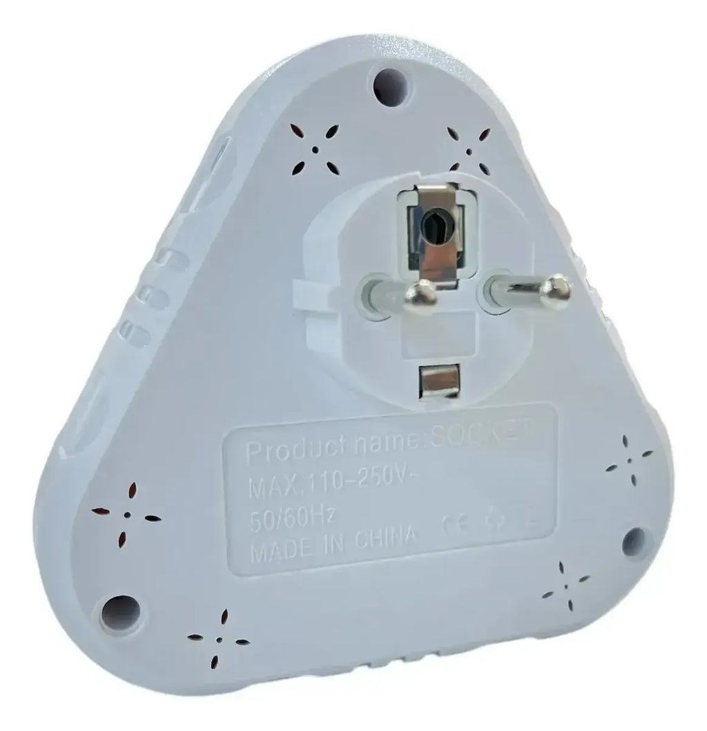 Zapatilla Adaptador 2 Schukos Y Puertos Usb Y Tipo C