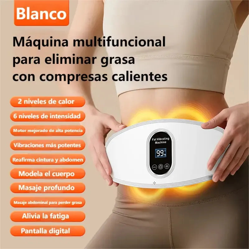 Cinturon Masajeador Electric Abdomen Reductor Quemador Grasa Blanco