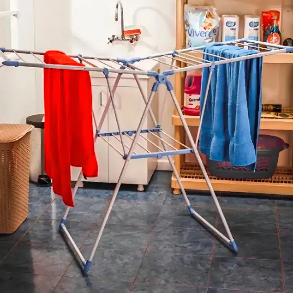 Tendedero Plegable Ganga Shop Acero Inoxidable 2 Niveles Ajustable