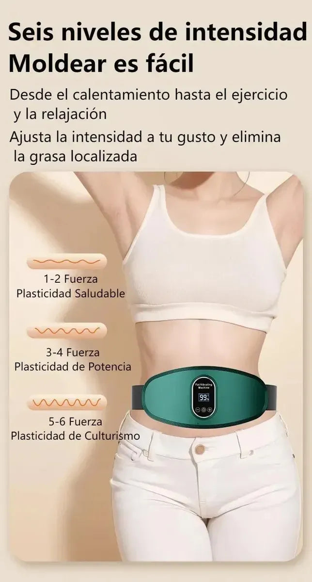 Cinturon Masajeador Electric Abdomen Reductor Quemador Grasa Blanco