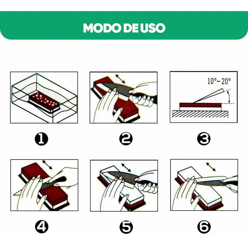Afilador de Cuchillos con Base de Bambu