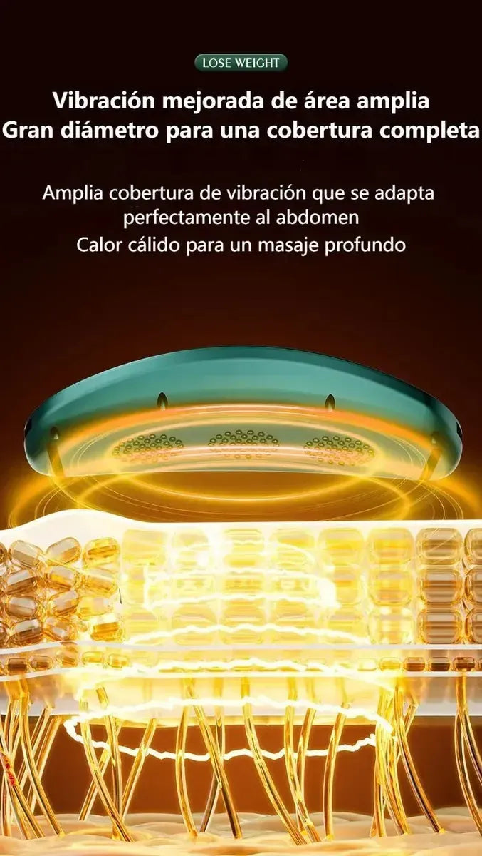 Cinturon Masajeador Electric Abdomen Reductor Quemador Grasa Blanco