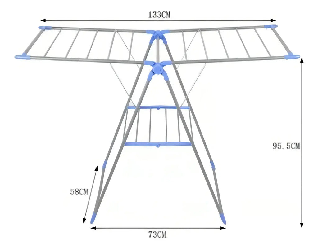 Tendedero Plegable Ganga Shop Acero Inoxidable 2 Niveles Ajustable