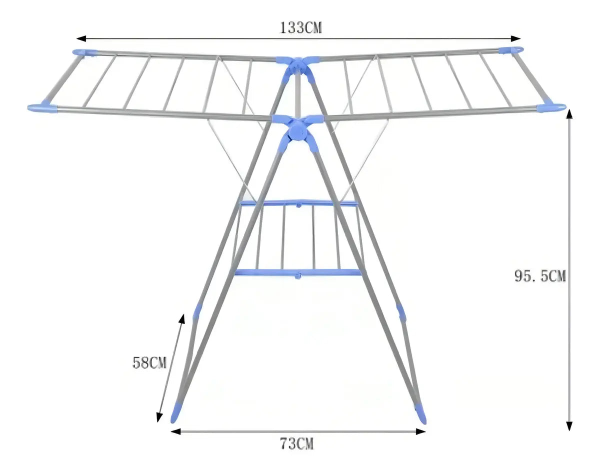 Tendedero Plegable Ganga Shop Acero Inoxidable 2 Niveles Ajustable