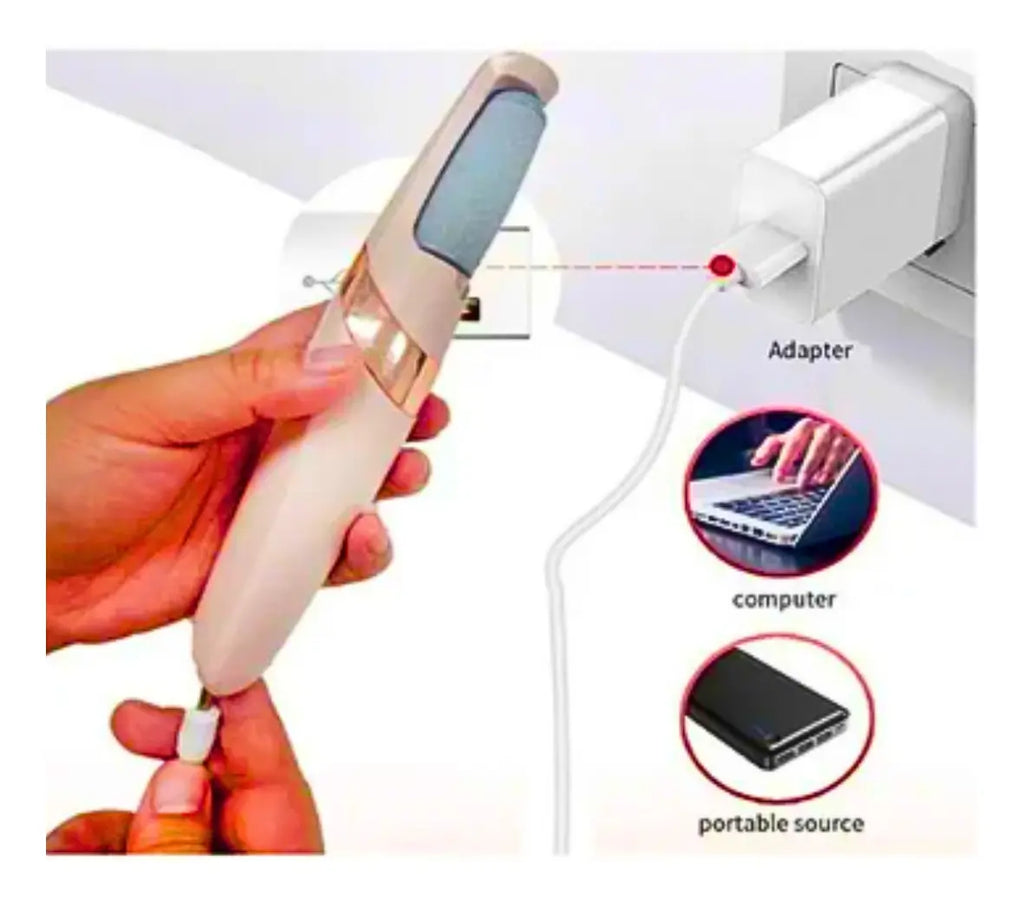 Lima Electrica Exfoliante Pies Usb Pedicura Removedor Callos