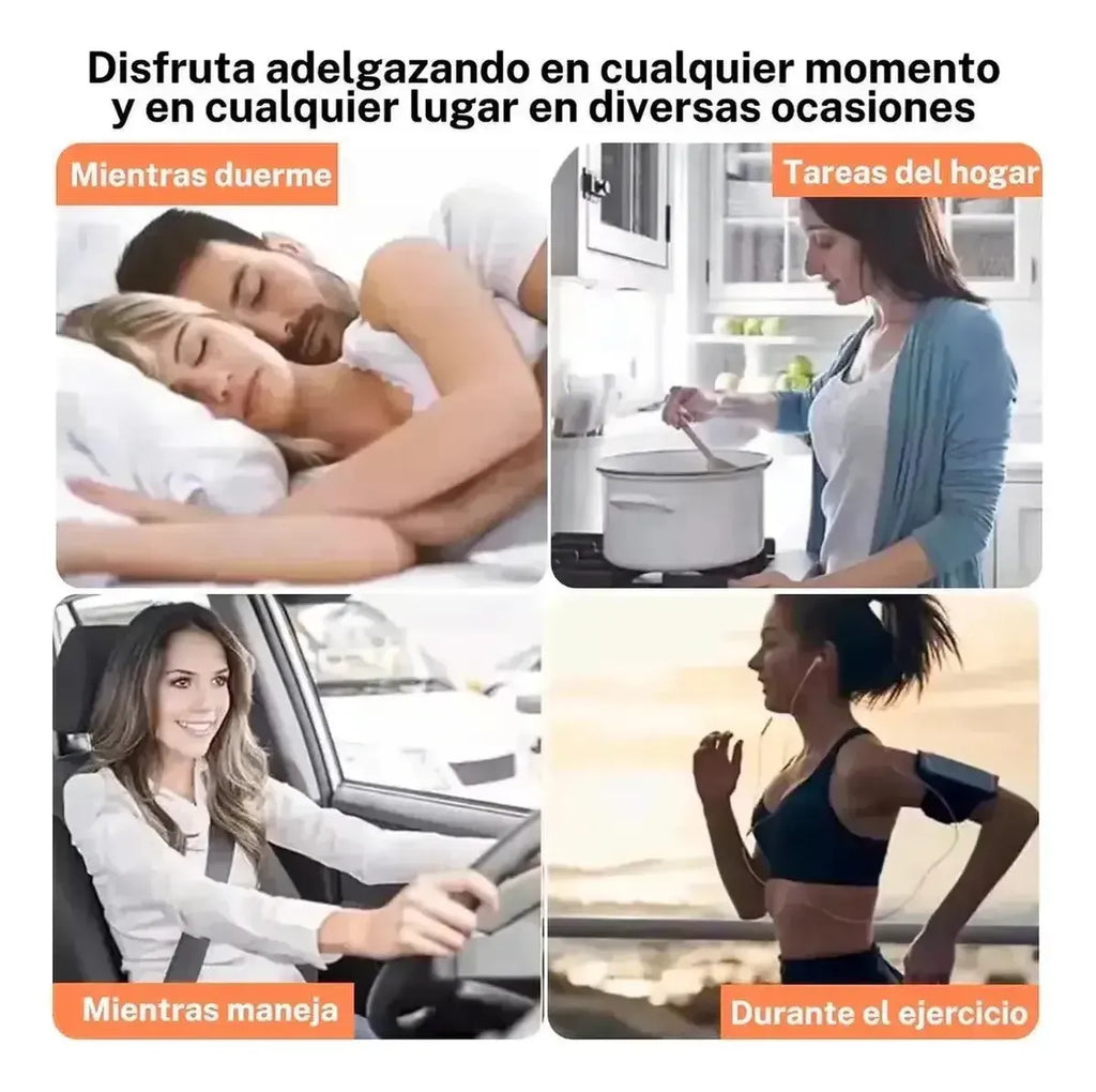Cinturon Masajeador Electric Abdomen Reductor Quemador Grasa Blanco