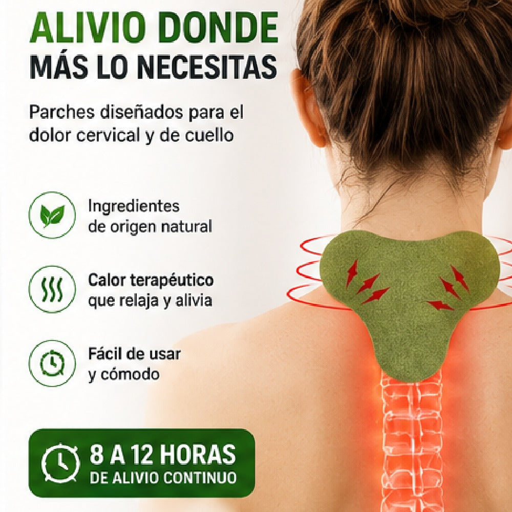 Parches Calma Dolores Cervicales Cuello Espalda Cintura Verde