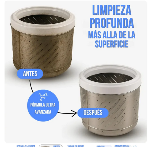12 Pastillas Limpia Lavarropas Limpieza Profunda Elimina Olores